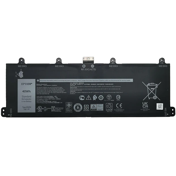 Batería de Repuesto 9F4FN para Dell Latitude 7320 Detachable/Inspiron 14 3420 Series 09F4FN 2VKW9 8PK6G - EPYOBW 1