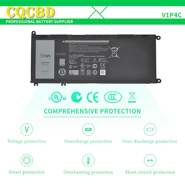 Batería de Repuesto PO02XL para Dell Chromebook 13 3380 Inspiron Chromebook 14 7486 Series Notebook - CQCQ 4