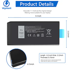 Batería de Repuesto LA04 para Dell Latitude 14 Rugged Extreme 7404 7414 E7404, Latitude 14