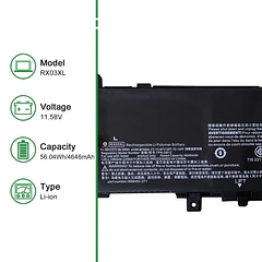 Batería de Repuesto RX03XL para HP EliteBook 630 640 645 660 G11 ProBook 440 445 - JIAZIJIA