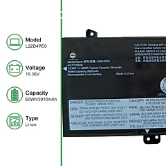 Batería de Repuesto L22D4PE0 para Lenovo ThinkBook 14 G6 ABP IRL K14 G2 IRU Series - JIAZIJIA