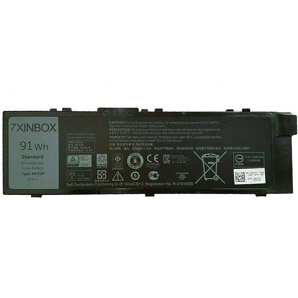 Batería de Repuesto MFKVP para Dell Precision 15 7510 17 7710 17 M7710 1