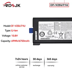 Batería de Repuesto A1713 para Panasonic Toughbook CF-30 CF-31 CF-53 CF30 CF31 CF53 CF-VZSU72U CF-VZSU1430U - RDSJ