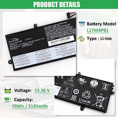 Batería de Repuesto L17M4PB1 para Lenovo IdeaPad 720S-15IKB 720S Touch-15IKB V730-15 V730-15-IFI V730-15-ISE 720S-15IKB 720S-15IKB - RHKRKQN