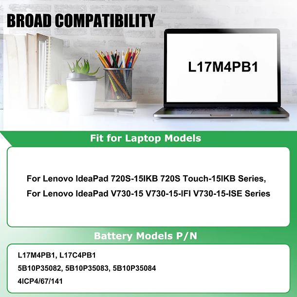Batería de Repuesto L17M4PB1 para Lenovo IdeaPad 720S-15IKB 720S Touch-15IKB V730-15 V730-15-IFI V730-15-ISE 720S-15IKB 720S-15IKB - RHKRKQN 3