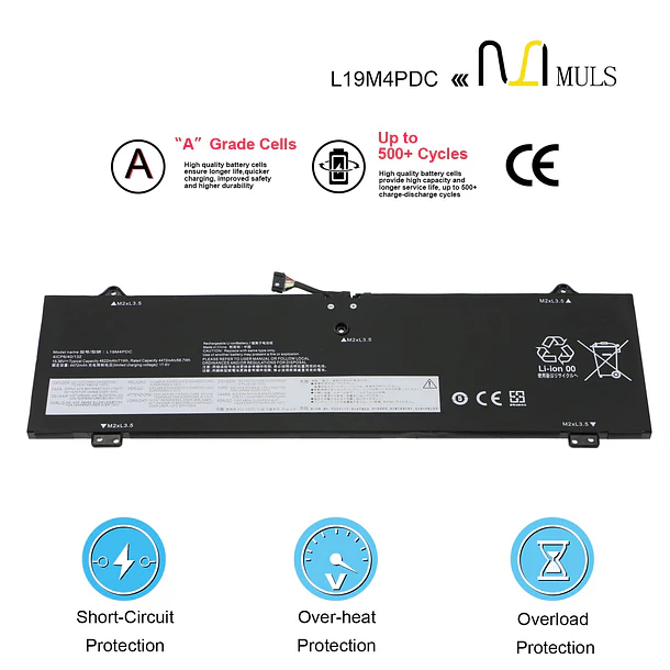 Batería de Repuesto L19C4PDC para Lenovo Ideapad Yoga 7-14ITL5 7-15ITL5 82BJ - MULS 4