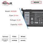 Batería de Repuesto WDX0R para Dell Inspiron 15 5565 5567 5568 5570 5578 7560 7570 2