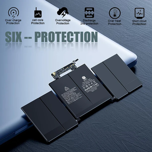Batería de Repuesto A1964 para MacBook Pro 13 Inch A1989 A2251 Year 2018 2019 2020 2