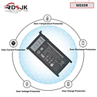 Batería de Repuesto WDX0R para Dell Inspiron 15 5565 5567 5568 5570 5578 7560 7570 6