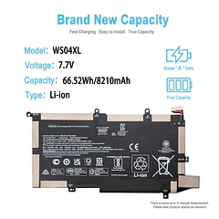 Batería de Repuesto WS04XL para HP Spectre X360 Convertible 13.5” 2-in-1 (2021) (2022) 14-ea2000 14-ef2000