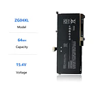 Batería de Repuesto ZG04XL para HP ZBook Studio X360 G5 Elitebook 1050 G1 3ZH17EA 3ZH18EA 2