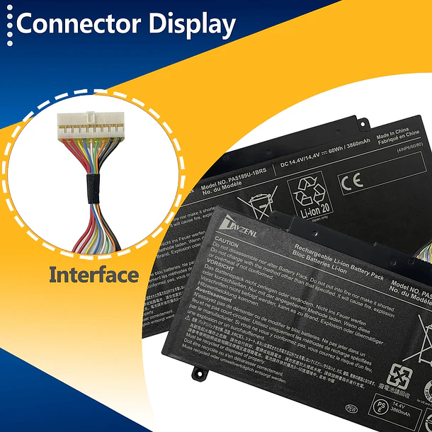Batería de Repuesto LPA5189U-1BRS para Toshiba Satellite P50W-B BST2N01 P55W B5318 B5318D B5220 B5224 B5112 - TAVZENL 3