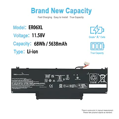 Batería de Repuesto ER06XL para HP EliteBook 14” 1040 G11 Elite x360 14” 1040 G11 - TAICROWNE