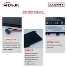 Batería de Repuesto KT02XL para Lenovo IdeaPad Yoga C940-15 C940-15IRH 81TE 9-15IMH5 82DE IdeaPad S740-15IRH 5