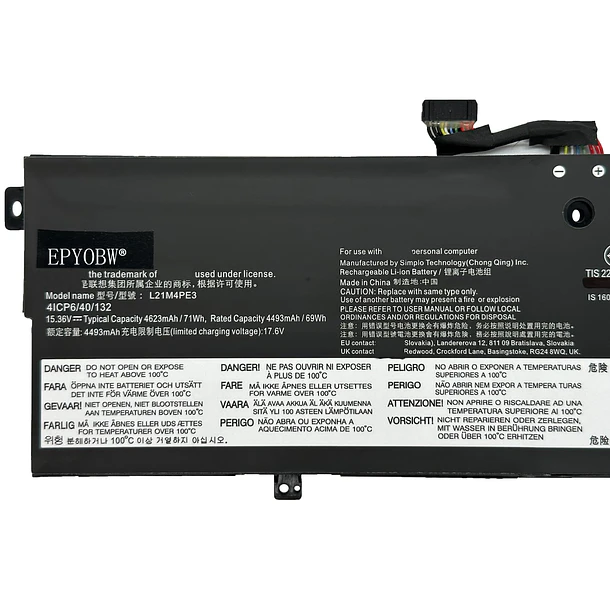 Batería de Repuesto V6W33 para diversos equipos compatibles según modelo V6W33 - EPYOBW 2