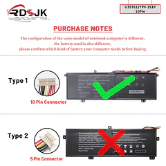 Batería de Repuesto DN04XL para Gateway gwtn156-11bk GWTN156 GWTN156-11BK with RTDPART Series 5080270P U3576127 2ICP4/76/127 - RDSJ