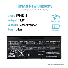 Batería de Repuesto FPB0338S para Fujitsu LifeBook T937 T938 T939 E448 E449 E458 E459 E548 - TAICROWNE