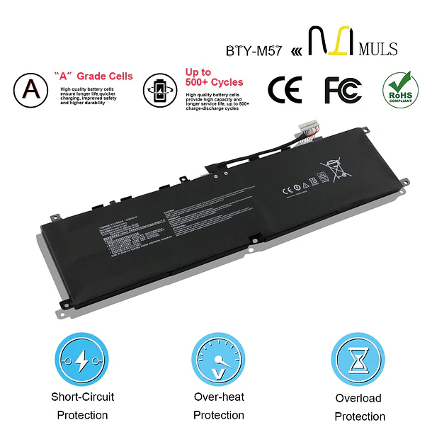 Batería de Repuesto 2F8K3 para MSI GP66 GP76 Leopard 10UE 10UG 10UH 11UE - MULS 4