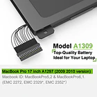 Batería de Repuesto A1309/A1297 para MacBook Pro 17 inch A1297 (Only fit Early 2009 Mid2009 - EFOHANA 4