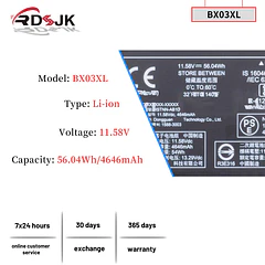 Batería de Repuesto SC04XL para HP EliteBook 830 835 840 845 860 865 G11 ZBook
