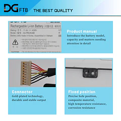 Batería de Repuesto 266J9 para Samsung Notebook 5 NP530E5M NP550XTA NP740U3L NP740U5L 500R5M 8500GM 300E4M - DGFTB