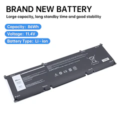 Batería de Repuesto 69KF2 para Dell XPS 15 9500 9510 9520 9530 Precision 5550 5560 - BrillanteVolt