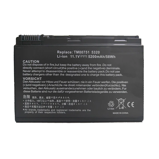 Batería de Repuesto BP02XL para Acer TravelMate 5220 5520 5310 5320 5330 5710 5720 7220 1