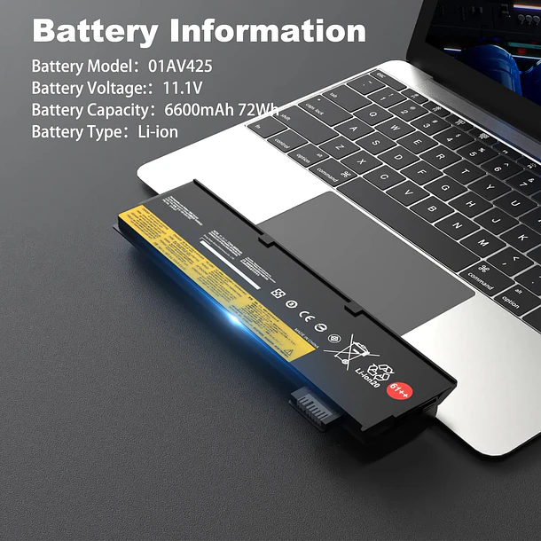 Batería de Repuesto 01AV425/01AV427 para Lenovo Thinkpad A485 - Bituli 2
