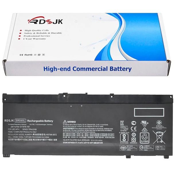 Batería de Repuesto SR04XL para HP Omen 15-ce000 15-ce000ng 15-ce002ng 15-dc0000 Pavilion 15-cb000 Power 15t-cb2000 - RDSJ 1