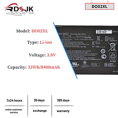 Batería de Repuesto DO02XL para diversos equipos compatibles según modelo DO02XL - RDSJ