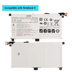 Batería de Repuesto AA-PBUN3AB para Samsung Notebook 5 NP300E5K NP530E5M NP550XTA NP730QAA NP740U3L NP740U5L NP740U5M - Vvsialeek [New]