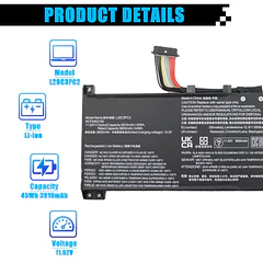 Batería de Repuesto para Lenovo Ideapad Gaming 3-15ACH6 Type-82K2 82MJ Ideapad Gaming 3-15IHU6 Type-82K1