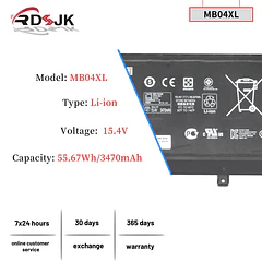 Batería de Repuesto SQU-1208 para HP Envy X360 Convertible M6-AQ000 M6-AQ105DX M6-AQ103DX M6-AQ003DX M6-AQ105DX M6-AR004DX - RDSJ