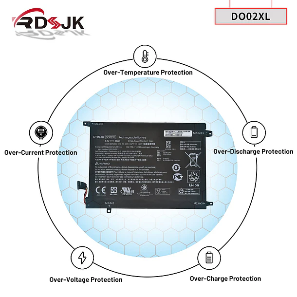 Batería de Repuesto DO02XL para diversos equipos compatibles según modelo DO02XL - RDSJ 6