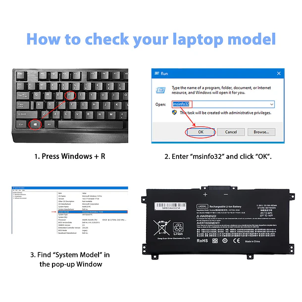 Batería de Repuesto LK03XL para HP Envy X360 17m-ae0xx 17-bw 17m-ae111dx 15m-bp1xx 15m-cn0xxx 15-cn0xxx 15m-cp0xxx - LHYSFIY 5