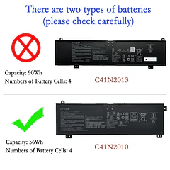 Batería de Repuesto C41N2010 para Asus ROG Strix G15 G513IC G513IH G513QC G513QE / ROG - EPYOBW