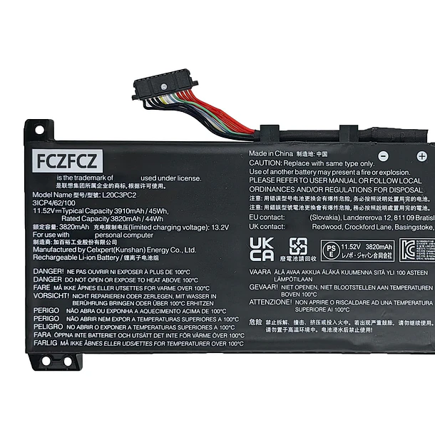 Batería de Repuesto L20C3PC2 para Lenovo ideapad Gaming 3-15ACH6 3-15IHU6 Series 5B11B96719 SB11B96716 L20M3PC2 5B11B96718 - FCZFCZ 2