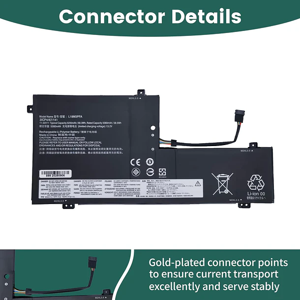 Batería de Repuesto L18M3PFA para Lenovo Yoga C740-15IML C740-15 81TD Series Notebook L18D3PF2 5B10T83739 5B10T83740 - NBULBL 3