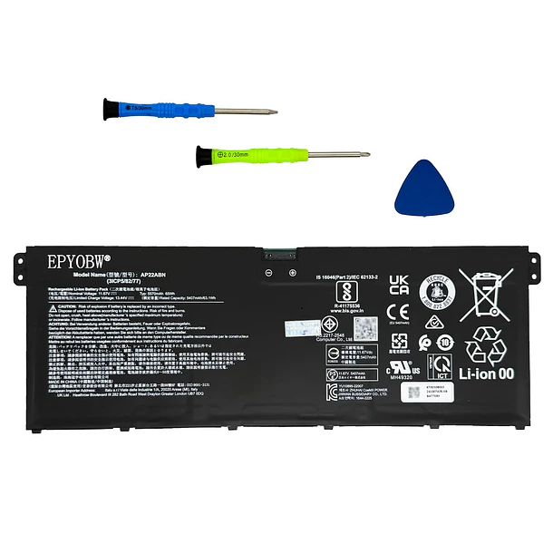 Batería de Repuesto AP22ABN para diversos equipos compatibles según modelo AP22ABN - EPYOBW 1