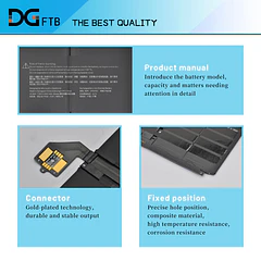 Batería de Repuesto G3HTA052H para Microsoft Surface Laptop3 13.5 inch Tablet Keyboard Series 1867 1868(7.4V - DGTEC