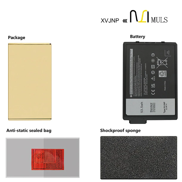 Batería de Repuesto XVJNP para Dell Latitude 5430 7330 Rugged Extreme P148G - MULS XVJNP 6