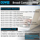 Batería de Repuesto L17M3PG2-L para Lenovo Legion Y7000-2019 Y7000P-1060 Y530-15ICH-1060 Y540-15IRH Y540-17lRH Series L17C3PG2 5B10Q88555 - OUWEE 3
