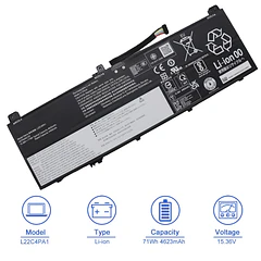 Batería de Repuesto L22C4PA1 para Lenovo Yoga 7 14ARP8 14IRL8 16ARP8 16IRL8 Yoga 7 2-in-1