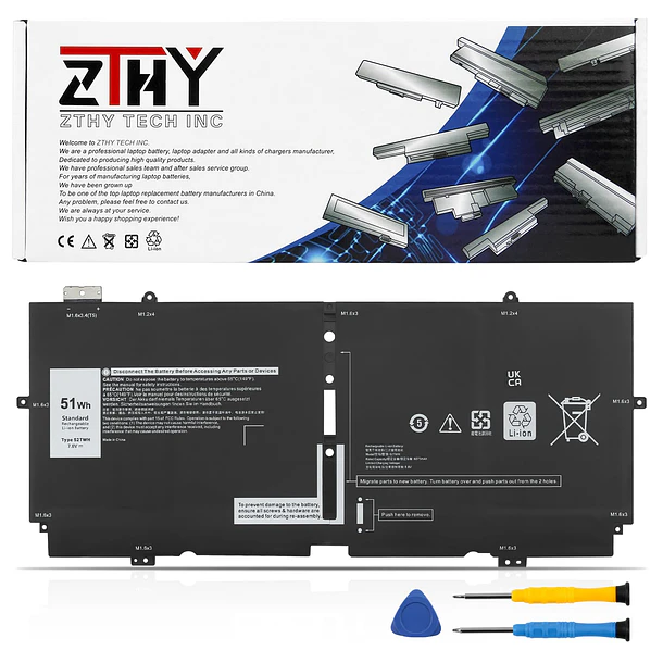 Batería de Repuesto K5XWW para Dell XPS 13 7390 2-in-1 - ZTHY 1