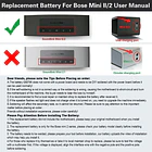 Batería de Repuesto 088796 para Bose Soundlink Mini II/2 Speaker 088789 088772 7.4V 2330mAh/17Wh-Hands-on Welding - LUSONBAY 2