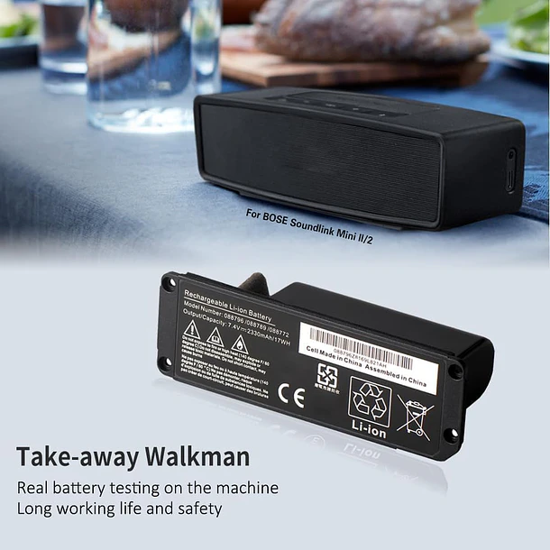 Batería de Repuesto 088796 para Bose Soundlink Mini II/2 Speaker 088789 088772 7.4V 2330mAh/17Wh-Hands-on Welding - LUSONBAY 4