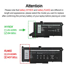Batería de Repuesto WY9DX para Dell Latitude 14 5420 15 5520 Precision 15 3560 2