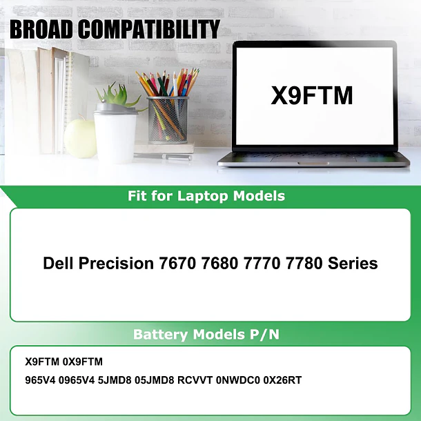 Batería de Repuesto 4K1VM para Dell Precision 7670 7680 7770 7780 Series Notebook 05JMD8 5JMD8 - RHKRKQN 3