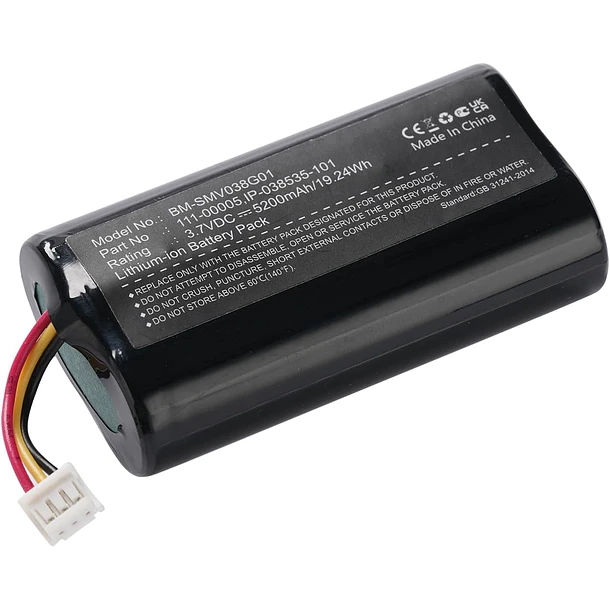 Batería de Repuesto CS-SMV038SL para IP-038535-101 (3.7V) - Enyuly 4