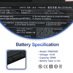 Batería de Repuesto FPB0338S para Fujitsu LifeBook U7/E5/T9 Series - ANTIEE